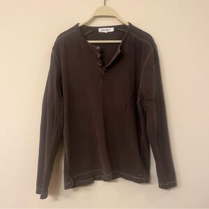 Men’s Calvin Klein brown long sleeve shirt size large
